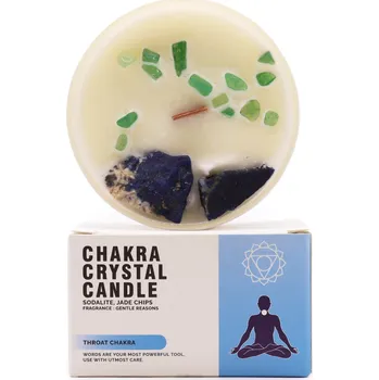 Svíčka Awm Čakrová Svíčka s Drahými Kameny - Hrdelní Čakra 360g