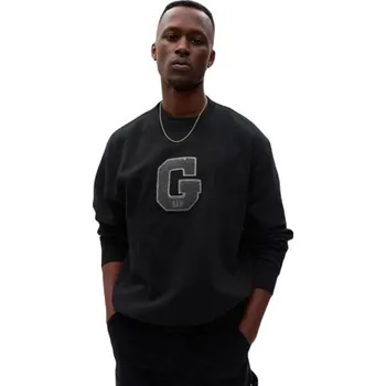 Pánská mikina Pánská mikina GAP LOGO CREW S Černá, Tmavě šedá