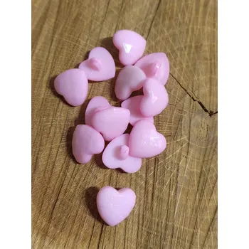 Knoflík Knoflík srdíčko barva růžová