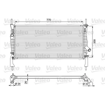 Chladič motoru Chladič, chlazení motoru VALEO 701731
