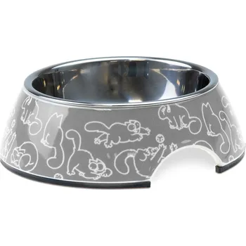 miska pro kočku Simon´s Cat miska pro kočky 160 ml, Ø 14 cm, stříbrná