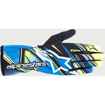 Moto rukavice Závodní rukavice Alpinestars Tech-1 K Race V2 Competition, Žlutá fluo/modrá/bílá