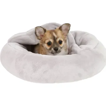 Pelíšek pro psa O´LALA PETS Adina pelíšek pro zimomřivé psy a kočky 55cm Stříbrná