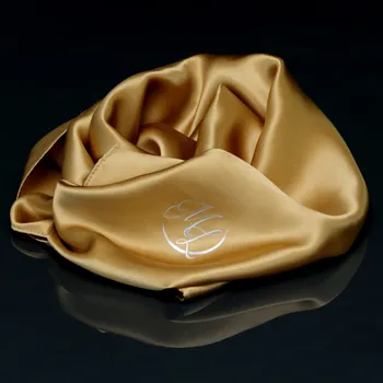 Šátek Hedvábný šátek Barva: Zlatá, Velikost: 50x50 cm