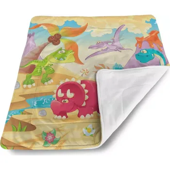 deka Sablio Dětská deka pro miminko Dinosauři 5 - 80x100 cm