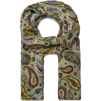 Šála Virtuo | Mátová vlněná šála se vzorem paisley - Fawler