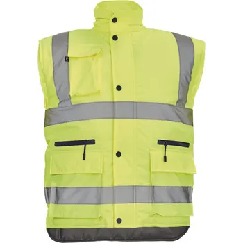 pracovní vesta Cerva Cordoba Pánská pracovní zateplená HI-VIS vesta 03030146 žlutá S