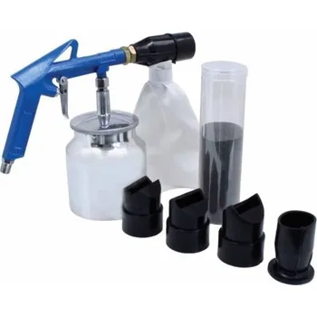 Pískovačka Pneumatická pískovací pistole, ruční pískovačka + abrazivo a sada trysek - SATRA