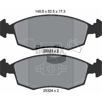 Brzdová destička Sada brzdových destiček, kotoučová brzda BENDIX Braking BPD1018