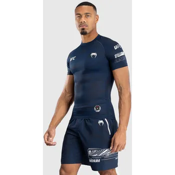 Rashguard Rashguard VENUM UFC Fusion by Venum Fight Week Kr. rukáv - oceanic modrý - VNMUFC-00302-004 Velikosti: XL