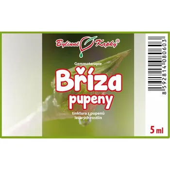 Doplněk stravy Bylinné kapky s.r.o. Bříza - tinktura z pupenů (gemmoterapie) 5 ml | Bylinné kapky