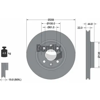 Brzdový kotouč Brzdový kotouč BENDIX Braking BDS1008
