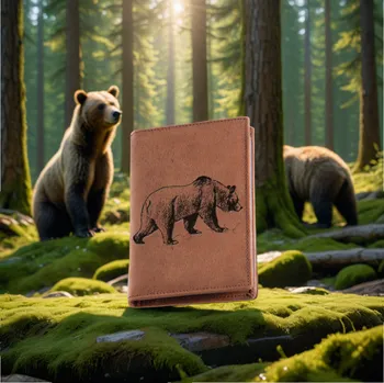 Obal na doklad Pouzdro Na Myslivecké Doklady "Medvěd" - Dárek pro myslivce