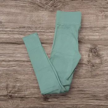 Dámské kalhoty Žebrované zateplené legíny Barva: kakki, Velikost: S