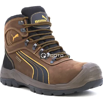Pracovní obuv PUMA Sierra Nevada Mid S3 hnědá pánská pracovní obuv s membránou Sympatex AKCE 47