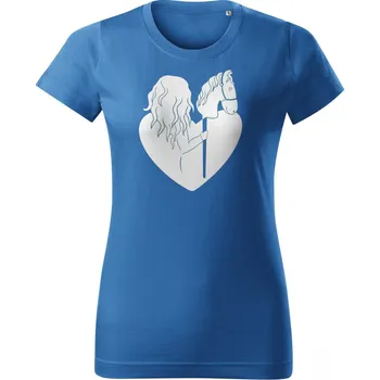 Horsezone.cz Tričko Hobby Horse černé - logo velké Barva: Modrá, Velikost: S