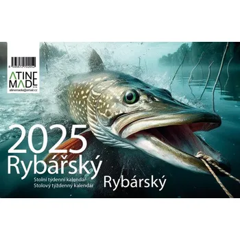 Kalendář Atinemade Stolní týdenní kalendář Rybářský 2025