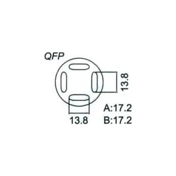 Smyčcová kalafuna Nástavec na vyfoukávačku QFP 13,8x13,8mm