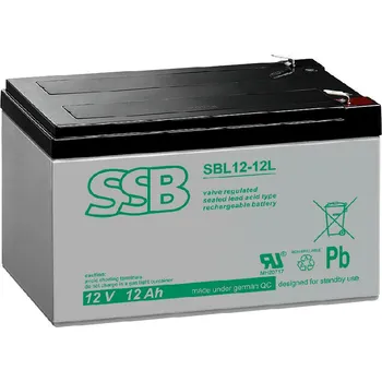Záložní baterie Akumulátor olověný 12V 12Ah SSB | KONDIK.cz