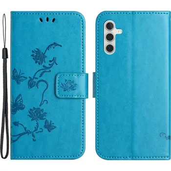 Pouzdro na mobilní telefon Flower knížkové pouzdro na Samsung Galaxy S24 FE - modré