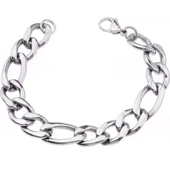 Oblečení a móda Pánský náramek ocel Figaro 13 mm 64033 délka 21 cm