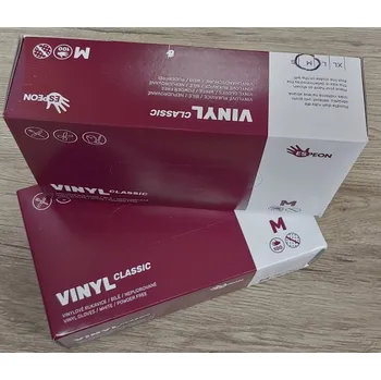 Pracovní rukavice Vinyl Classic, rukavice vinylové M, v krabičkách po 100 ks