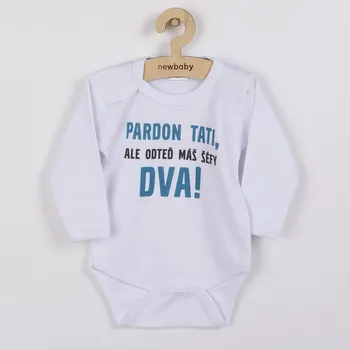 NEW BABY Body s potiskem Pardon tati, ...máš šéfy dva! - vel. 50