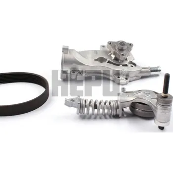 Vodní pumpa + klinový żebrový řemen HEPU PK03710
