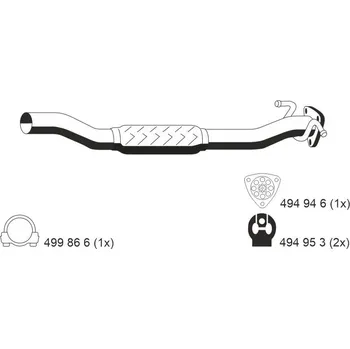Auto-moto Výfuková trubka ERNST 012485