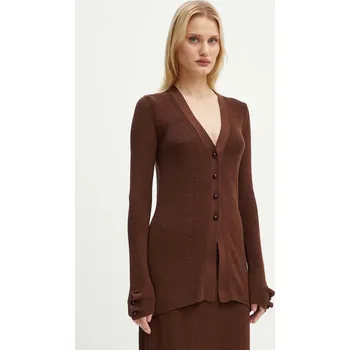 Dámský svetr Bavlněný kardigan AERON PFPU256515 hnědá 88X, vel. XS