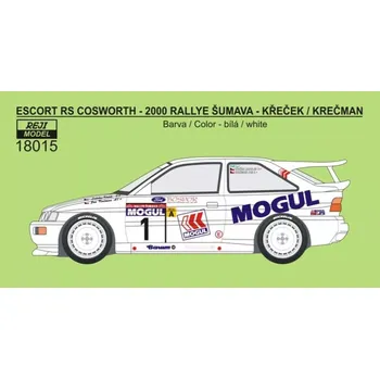 Plastikový model Reji model 1/18 Ford Escort RS Cosworth Rallye Šumava 2000