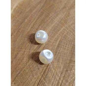 Knoflík Perla k našití / knoflík Ø12 mm barva bílá