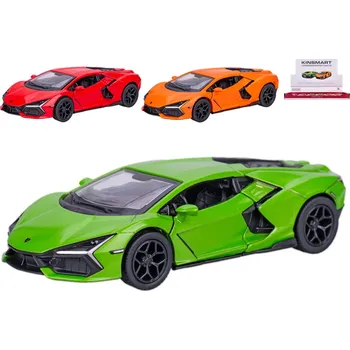 Plastikový model Mikro trading Sestavený kovový model auta Lamborghini Revuelto kov na zpětný chod