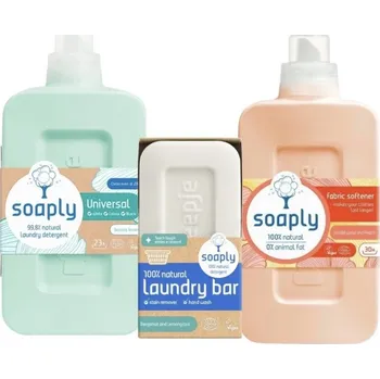 Prací gel Soaply | Prací sada - prací gel, mýdlo na skvrny a aviváž prací gel, mýdlo na skvrny a aviváž - zvýhodněná cena