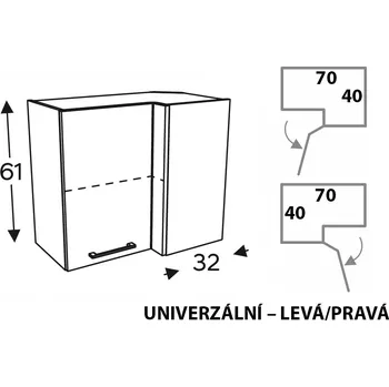 Kuchyňská skříňka Kuchyňská skříňka Mono M WRP70x40/61
