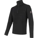 Sensor Merino Upper pánská mikina, krátký zip, Černá XL