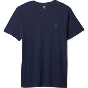 Pánské tričko Pánské tričko GAP V-FRCH EVERYDAY L Tmavě modrá, Bílá