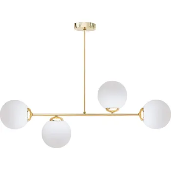 Lustr na tyči FIRA 4xE27/60W/230V zlatá