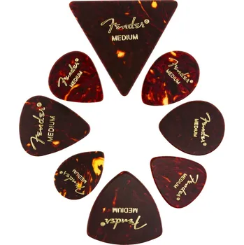 Trsátko Fender All Shapes Celluloid Picks Medley Tortoise Shell Medium + prodloužená záruka 3 roky