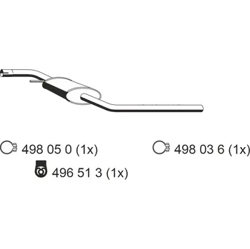 Tlumič výfuku Střední tlumič výfuku ERNST 177030