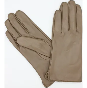 Rukavice Hollig Dámské teplé kožené rukavice v holubí šedi hladké z pravé kůže jehnětina Velikost: 7,5 obvod ca 20 cm