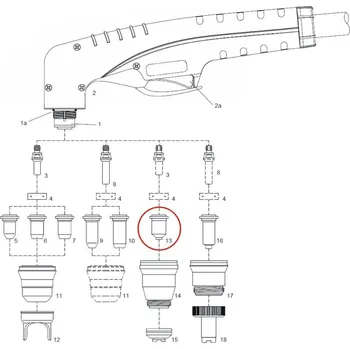 plazmová řezačka Dýza kontaktní 0,9 30/40 A pro hořák HS-60, SCP 60
