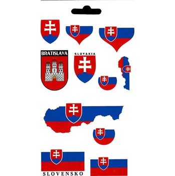 Balení samolepek se slovenskými motivy 18 x 9,7 cm - barevné