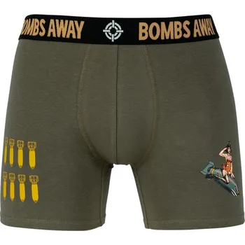 Boxerky Boxerky Fostex Bombs Away - olivové, XXL