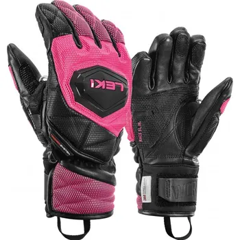 Rukavice lyžařské Leki WCR Venom 3D Junior Velikost: 6 černá/růžová