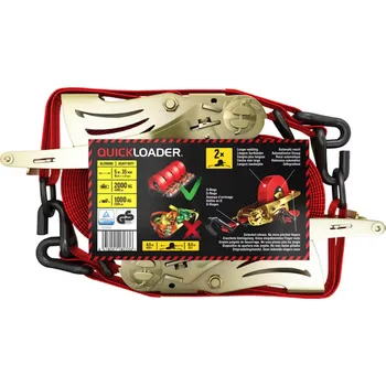 Upínací popruh Maják QUICKLOADER® Retractable 2000 kg • 5 m x 35 mm • 2-pack