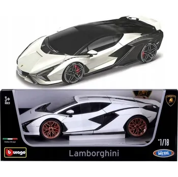 autíčko Bburago TOP Lamborghini Sián FKP 37 White/Black, 1:18