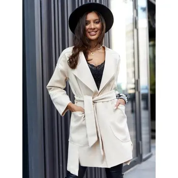 Dámský kabát Dámský kabát CLR035 - béžový