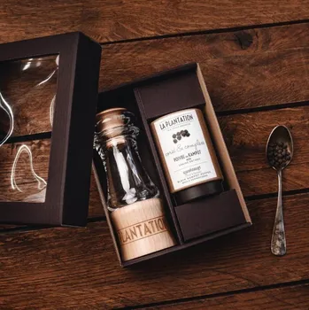 Koření La Plantation Sada mlýnku La Plantation a černého Kampotského pepře 50 g