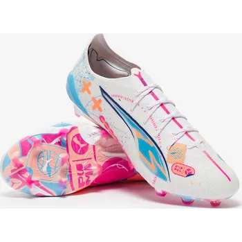 Kopačky Kopačky Puma Ultra 5 Ultimate FG bílá/modrá (8,5uk/ 42,5EU/ 27,5cm)